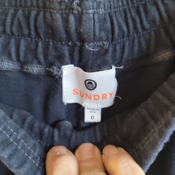 Sundry Bungee Wide-Leg Pant, Navy, Size 1 (XS) - Picture 11 of 11